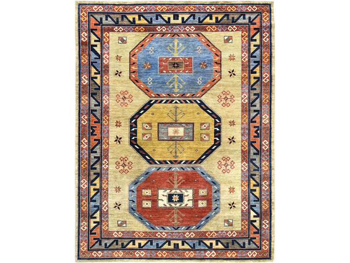 10'2" x 13'6" New Hand Knotted Green Wool Rectangle Oriental Rug - MOA10282613