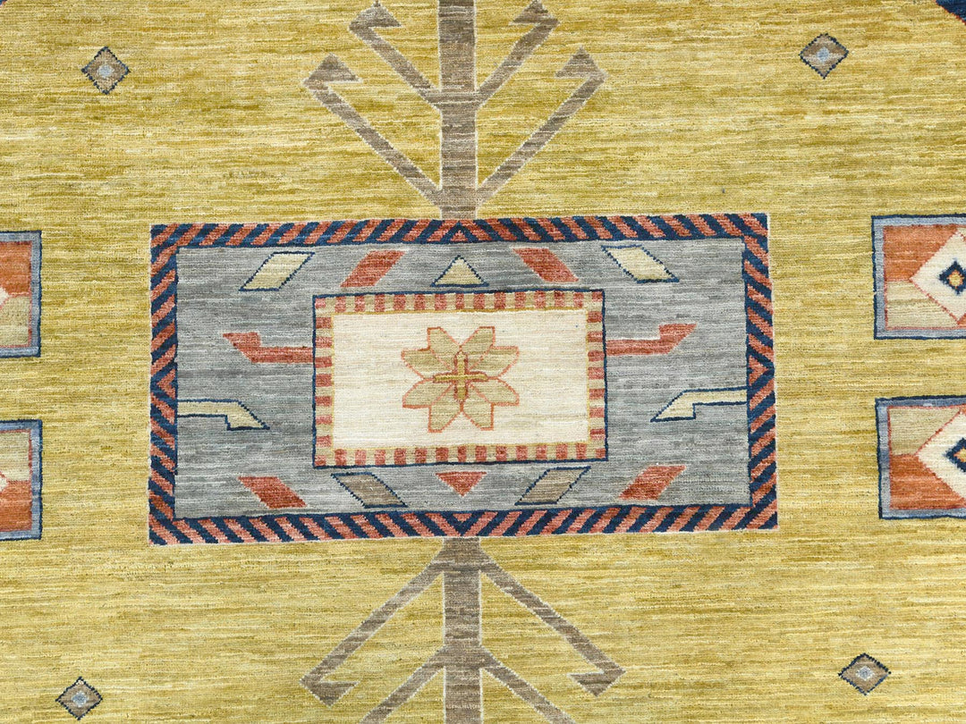 10'2" x 13'6" New Hand Knotted Green Wool Rectangle Oriental Rug - MOA10282613