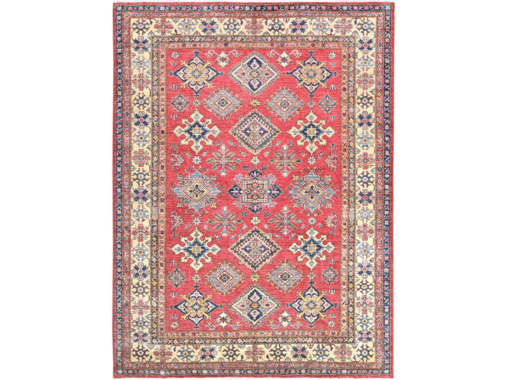 7'10" x 10'6" New Hand Knotted Red Wool Rectangle Oriental Rug - MOA10282640