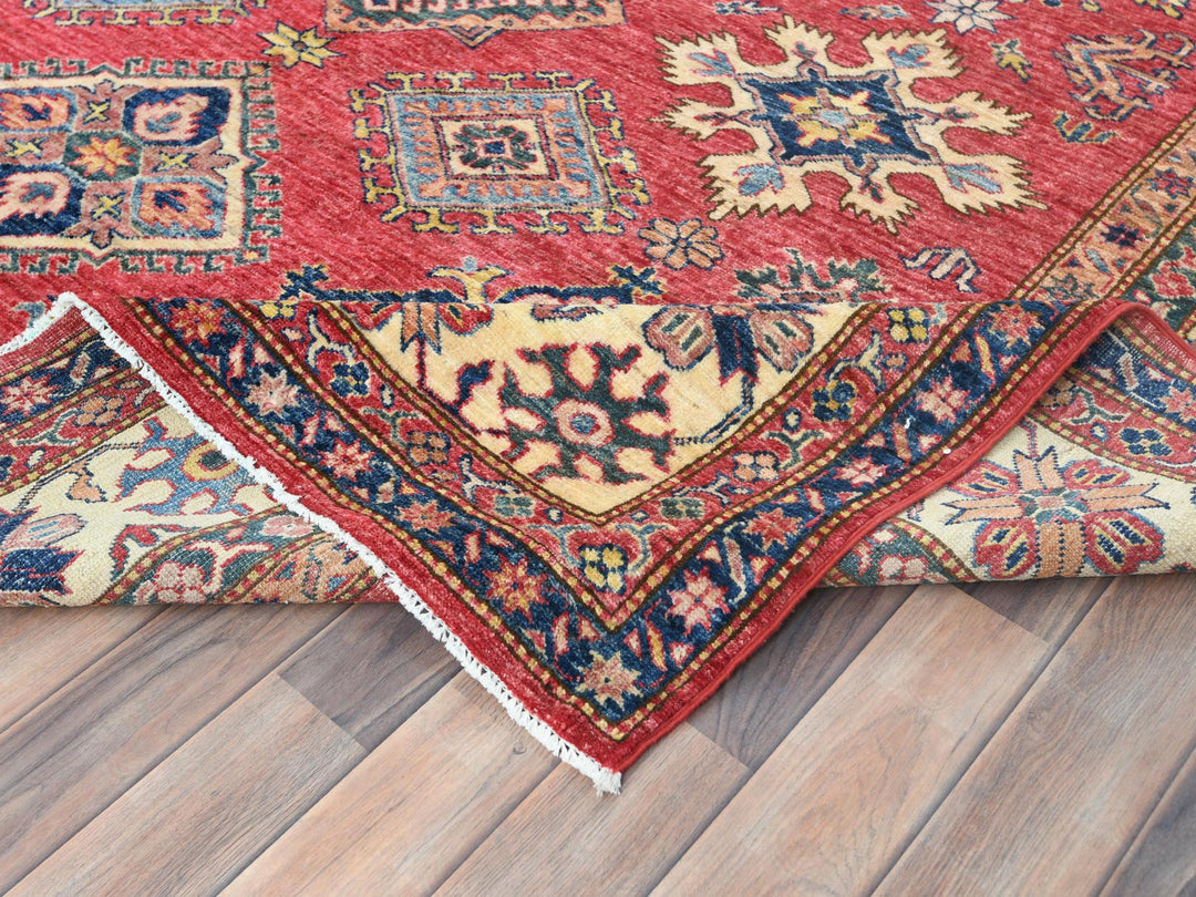 7'10" x 10'6" New Hand Knotted Red Wool Rectangle Oriental Rug - MOA10282640