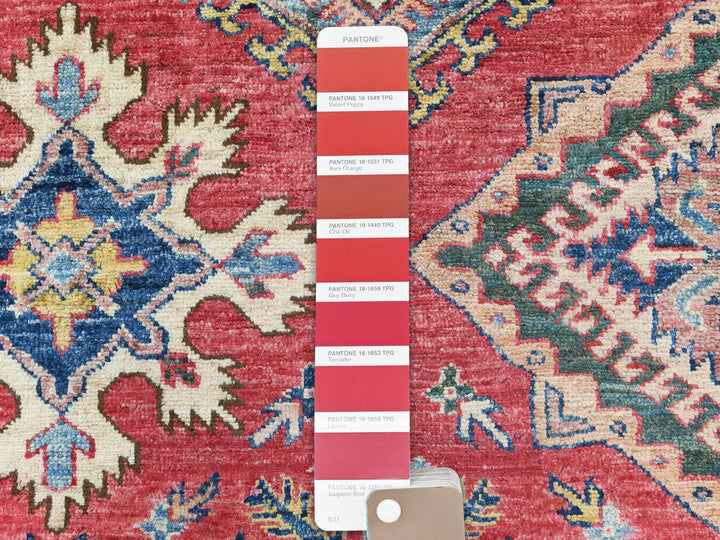 7'10" x 10'6" New Hand Knotted Red Wool Rectangle Oriental Rug - MOA10282640