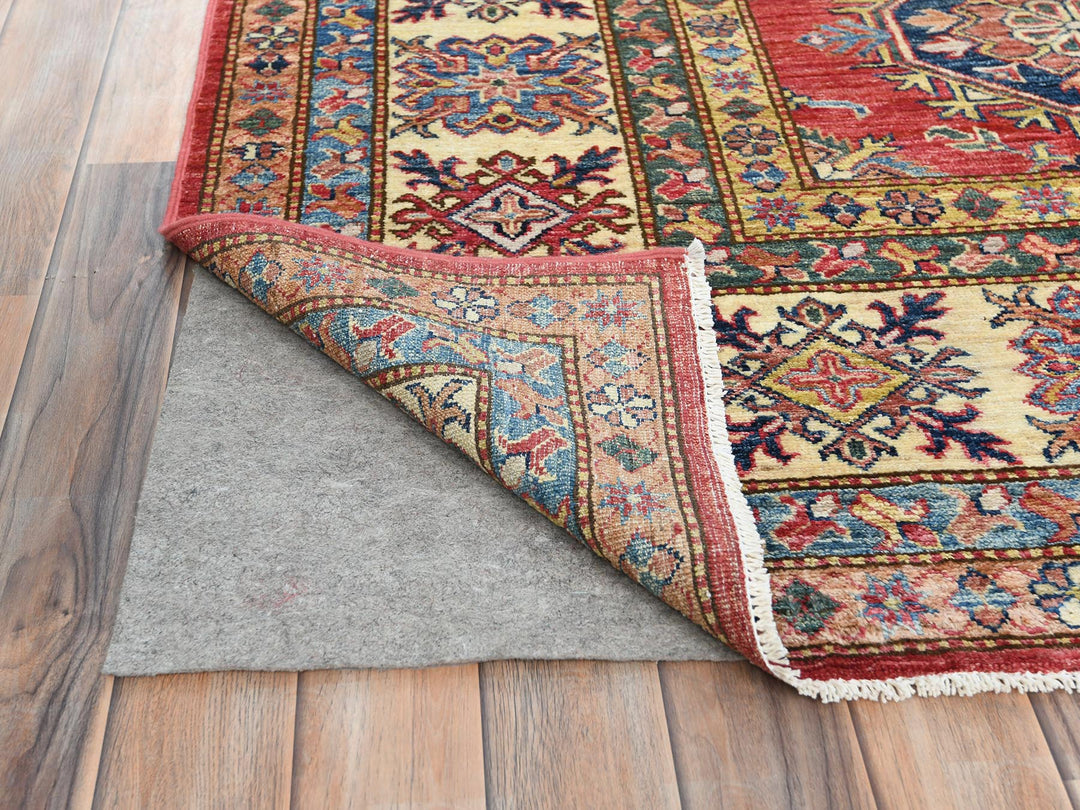 8'10" x 12'8" New Hand Knotted Red Wool Rectangle Oriental Rug - MOA10282641