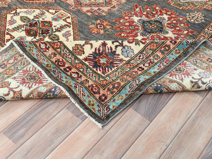 10'3" x 13'10" New Hand Knotted Grey Wool Rectangle Oriental Rug - MOA10282648