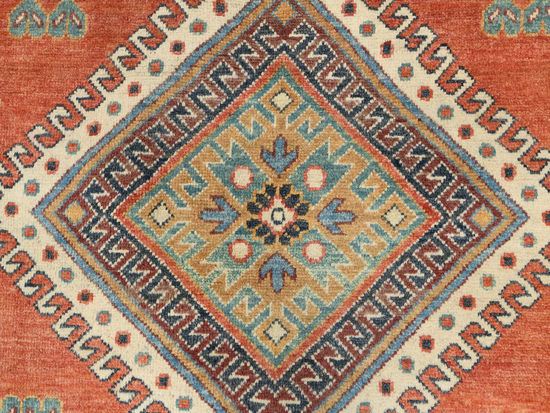 9'0" x 11'9" New Hand Knotted Red Wool Rectangle Oriental Rug - MOA10282709