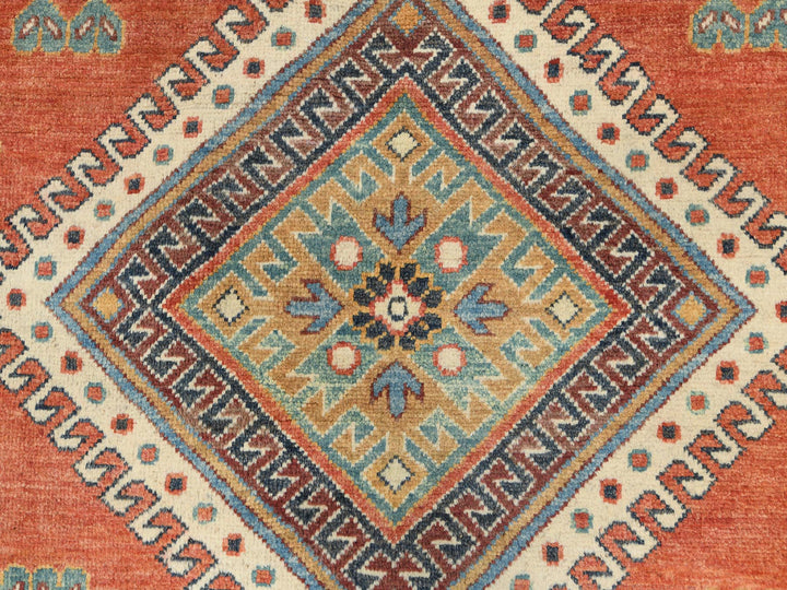 9'0" x 11'9" New Hand Knotted Red Wool Rectangle Oriental Rug - MOA10282709