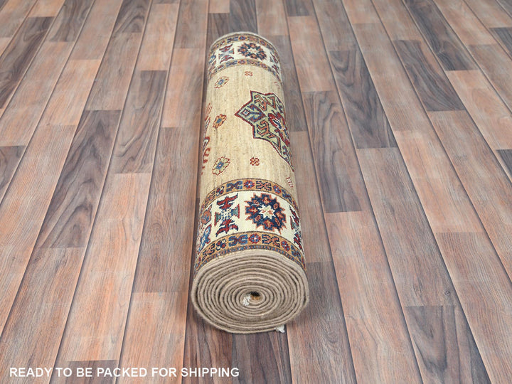 2'7" x 13'6" New Hand Knotted Brown Wool Runner Oriental Rug - MOA10282721