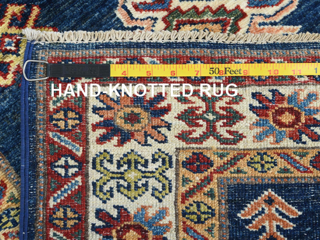 2'10" x 13'2" New Hand Knotted Blue Wool Runner Oriental Rug - MOA10282723