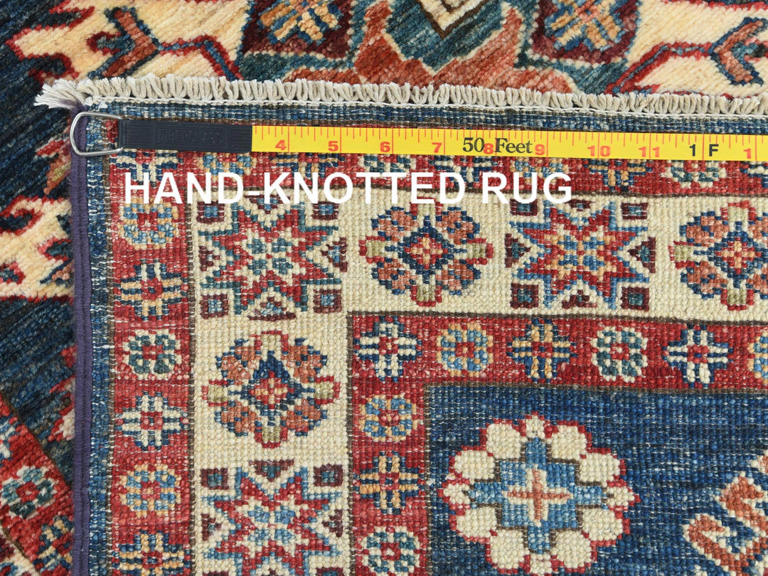 2'7" x 13'6" New Hand Knotted Blue Wool Runner Oriental Rug - MOA10282725