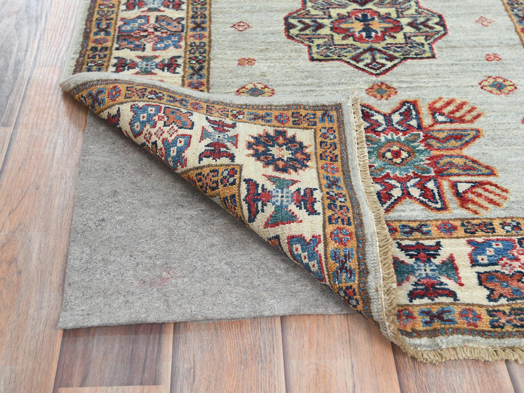 2'7" x 8'5" New Hand Knotted Grey Wool Runner Oriental Rug - MOA10282732