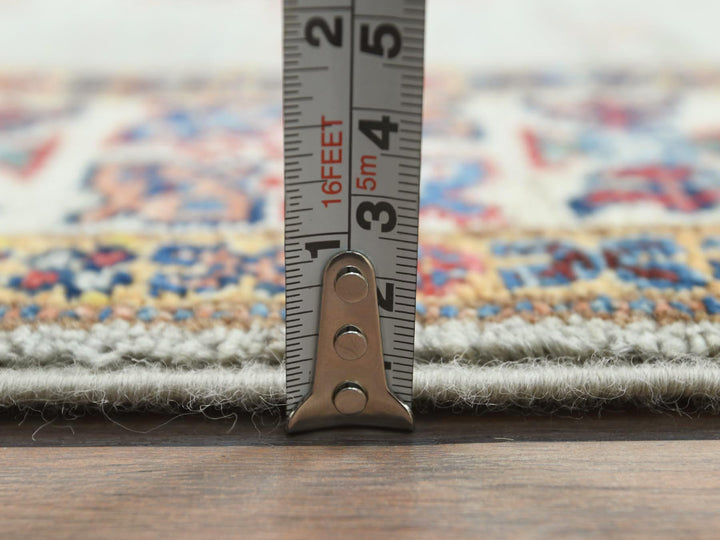 2'7" x 8'5" New Hand Knotted Grey Wool Runner Oriental Rug - MOA10282732