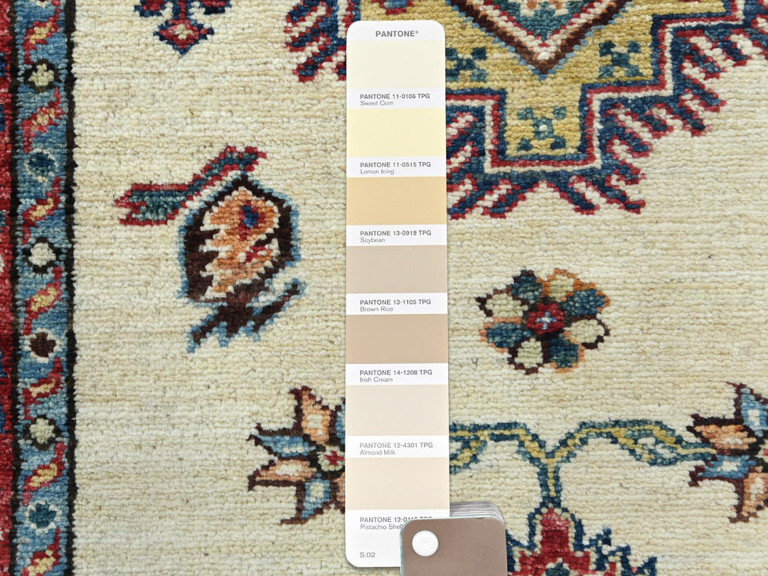 2'7" x 8'6" New Hand Knotted Ivory Wool Runner Oriental Rug - MOA10282733