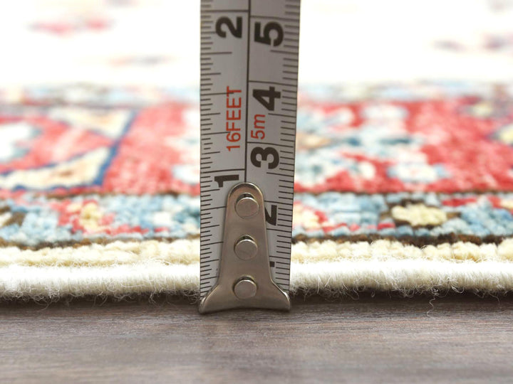 2'7" x 8'6" New Hand Knotted Ivory Wool Runner Oriental Rug - MOA10282733