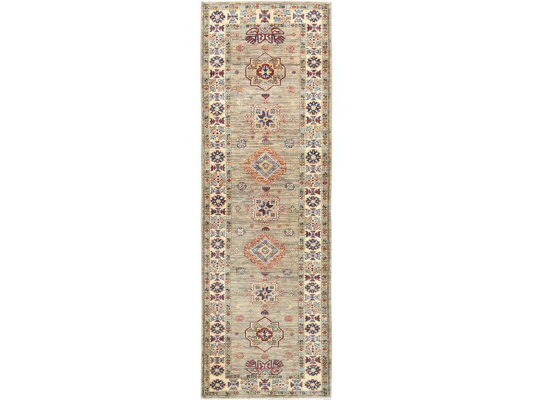 2'10" x 8'3" New Hand Knotted Brown Wool Runner Oriental Rug - MOA10282736
