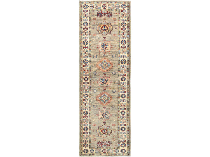 2'10" x 8'3" New Hand Knotted Brown Wool Runner Oriental Rug - MOA10282736