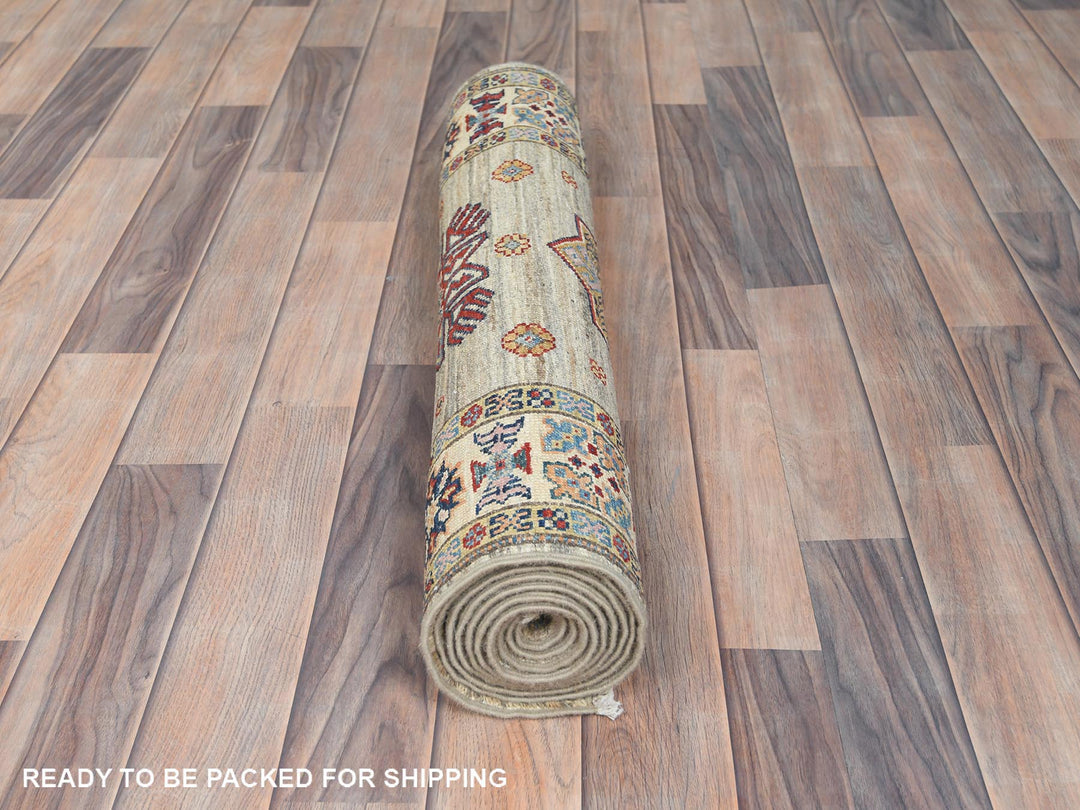 2'10" x 8'3" New Hand Knotted Brown Wool Runner Oriental Rug - MOA10282736