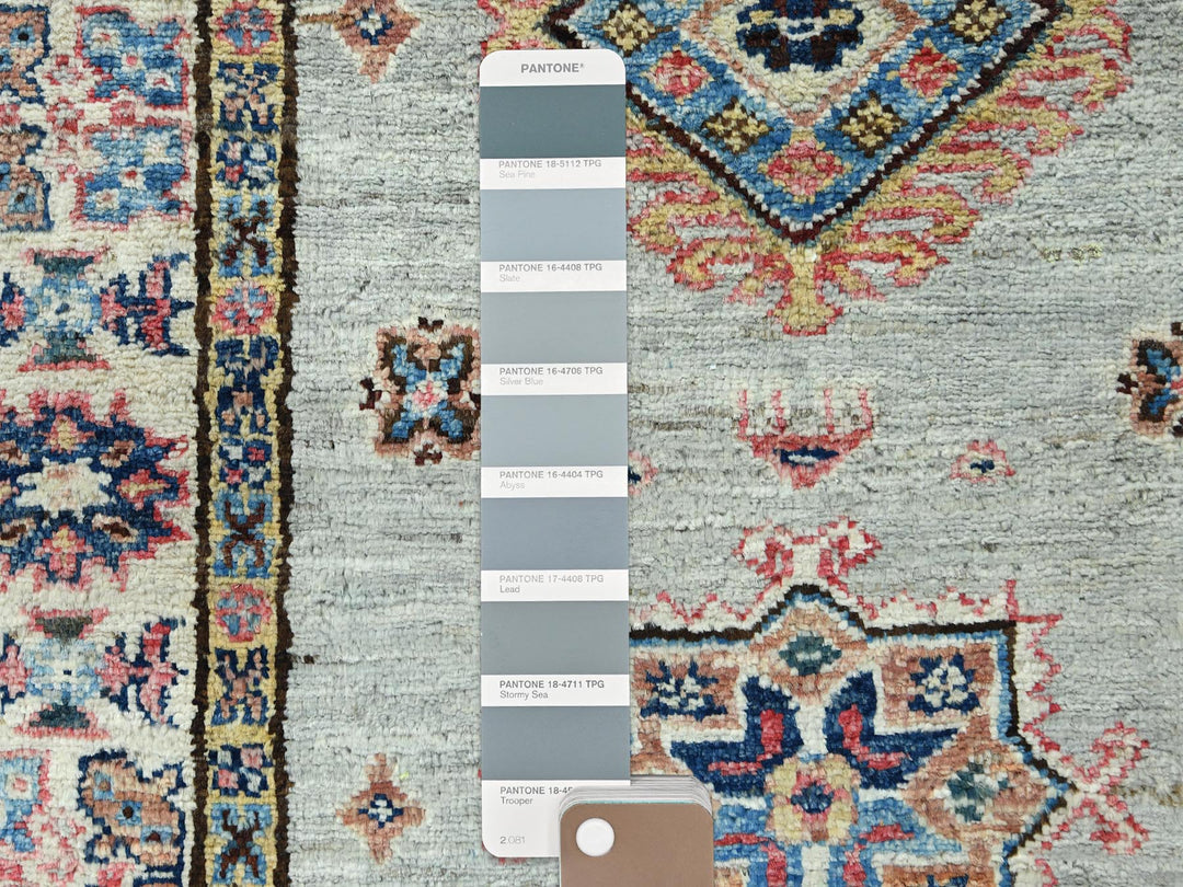 2'5" x 8'6" New Hand Knotted Grey Wool Runner Oriental Rug - MOA10282740