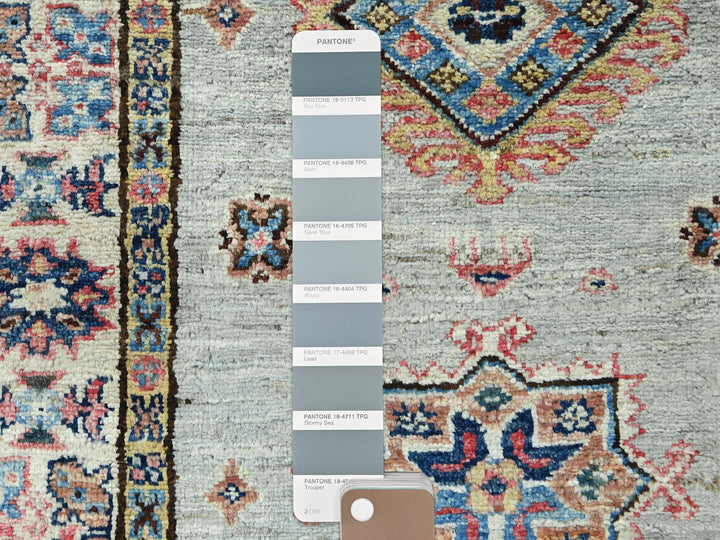 2'5" x 8'6" New Hand Knotted Grey Wool Runner Oriental Rug - MOA10282740