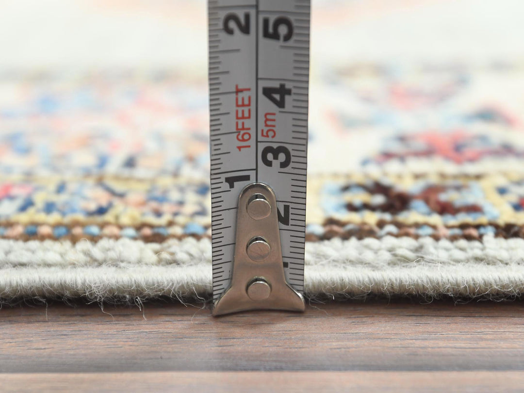 2'5" x 8'6" New Hand Knotted Grey Wool Runner Oriental Rug - MOA10282740