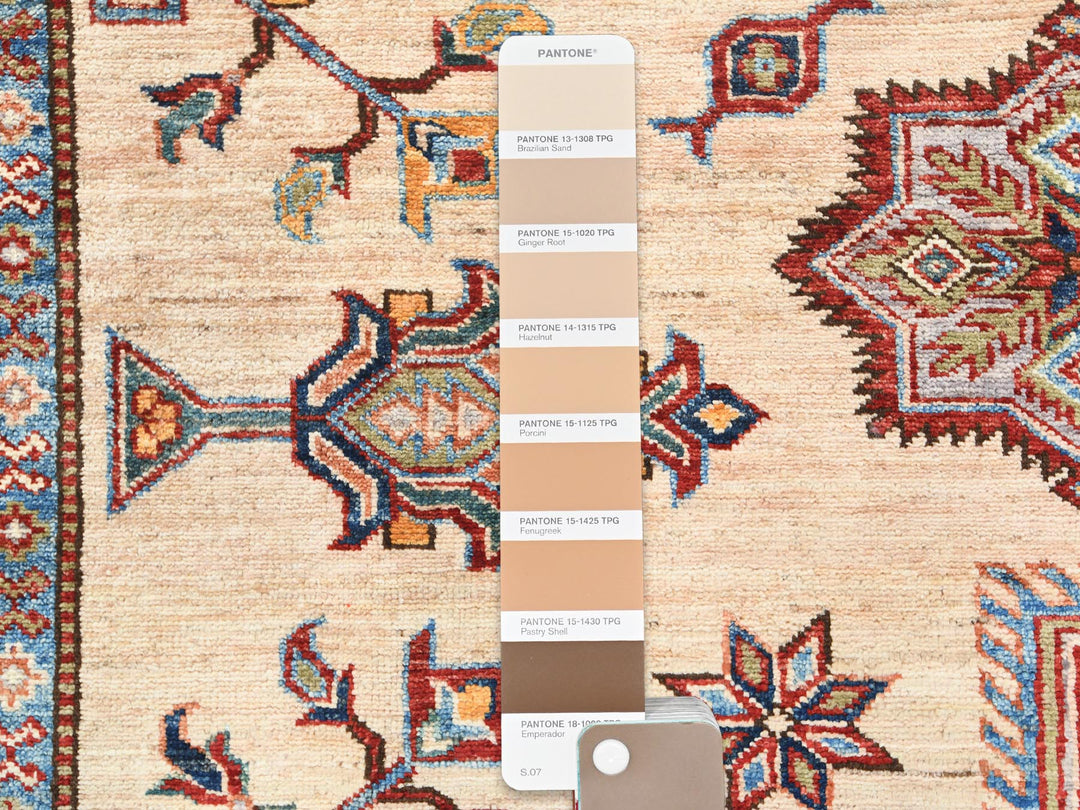 8'10" x 11'9" New Hand Knotted Ivory Wool Rectangle Oriental Rug - MOA10282899