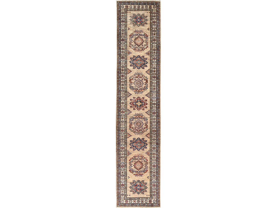 3'0" x 13'6" New Hand Knotted Brown Wool Runner Oriental Rug - MOA10282911