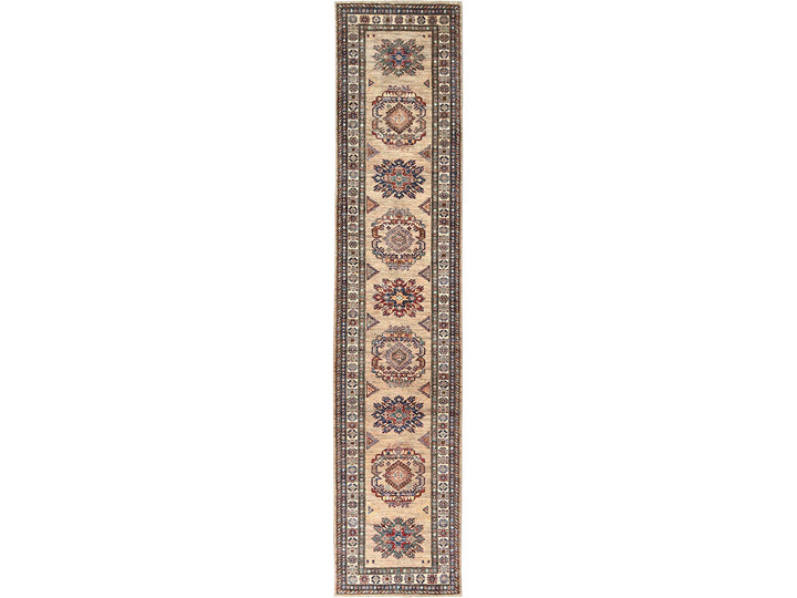 3'0" x 13'6" New Hand Knotted Brown Wool Runner Oriental Rug - MOA10282911
