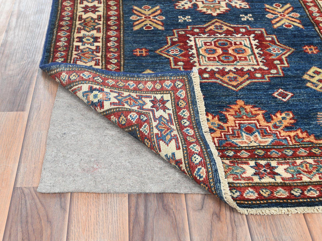 2'10" x 13'8" New Hand Knotted Blue Wool Runner Oriental Rug - MOA10282912