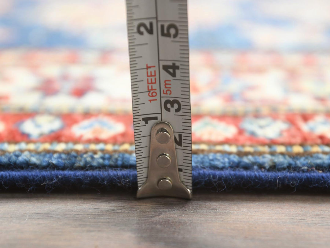 2'10" x 13'8" New Hand Knotted Blue Wool Runner Oriental Rug - MOA10282912