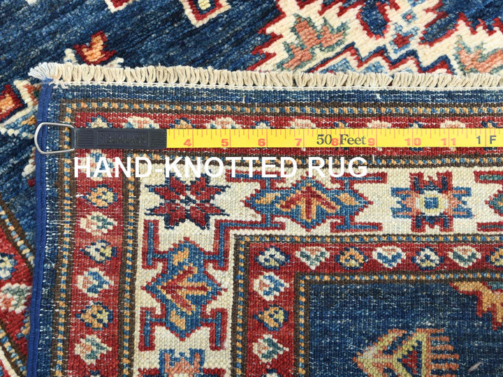 2'10" x 13'8" New Hand Knotted Blue Wool Runner Oriental Rug - MOA10282912