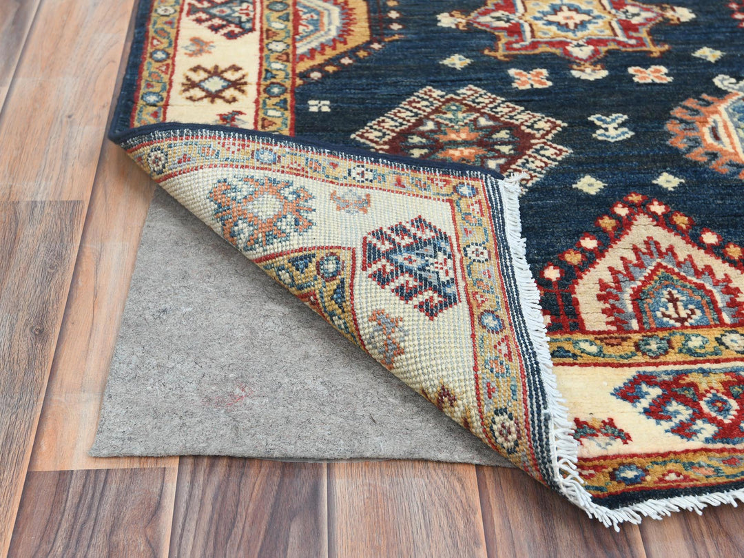 3'0" x 18'6" New Hand Knotted Blue Wool Runner Oriental Rug - MOA10282946