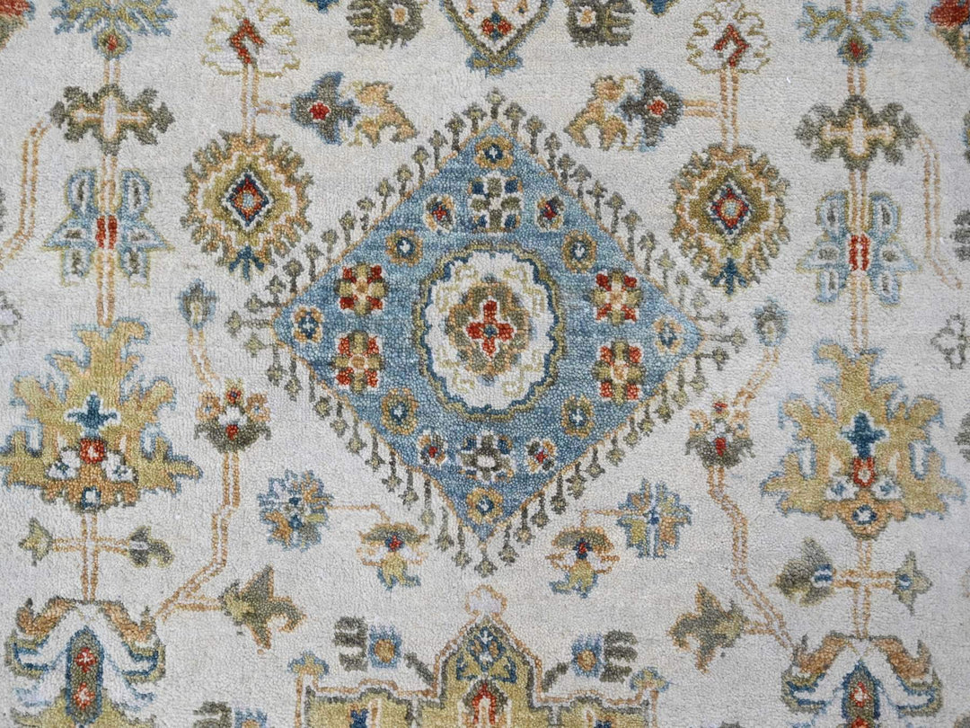 11'10" x 17'10" New Hand Knotted Ivory Wool Rectangle Oriental Rug - MOA10284117