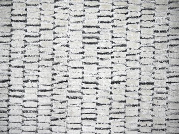 12'4" x 15'0" New Hand Loomed Ivory Wool & Silk Rectangle Oriental Rug - MOA10284170