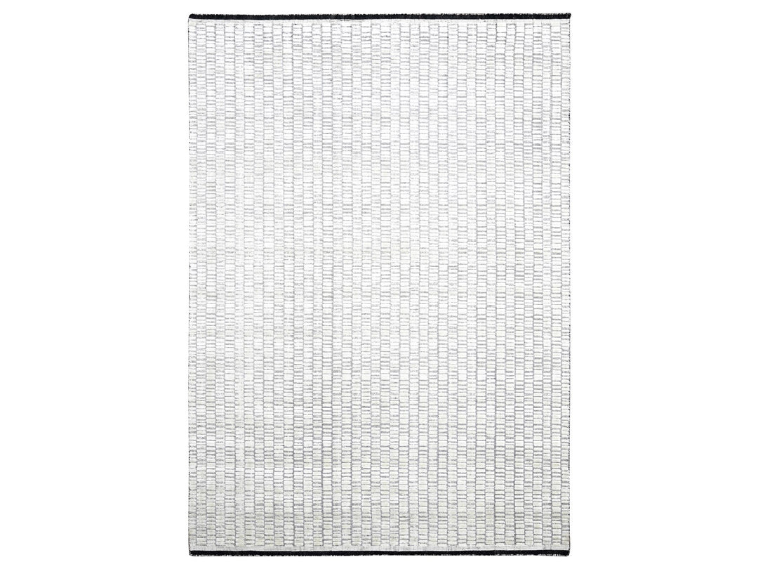 9'0" x 12'2" New Hand Loomed Ivory Wool & Silk Rectangle Oriental Rug - MOA10284225