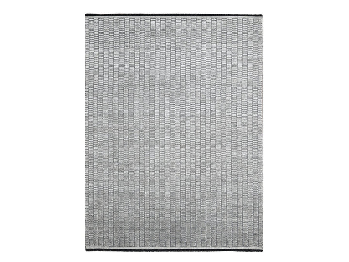 7'10" x 10'0" New Hand Loomed Grey Wool and Plant based Silk Rectangle Oriental Rug - MOA10284298