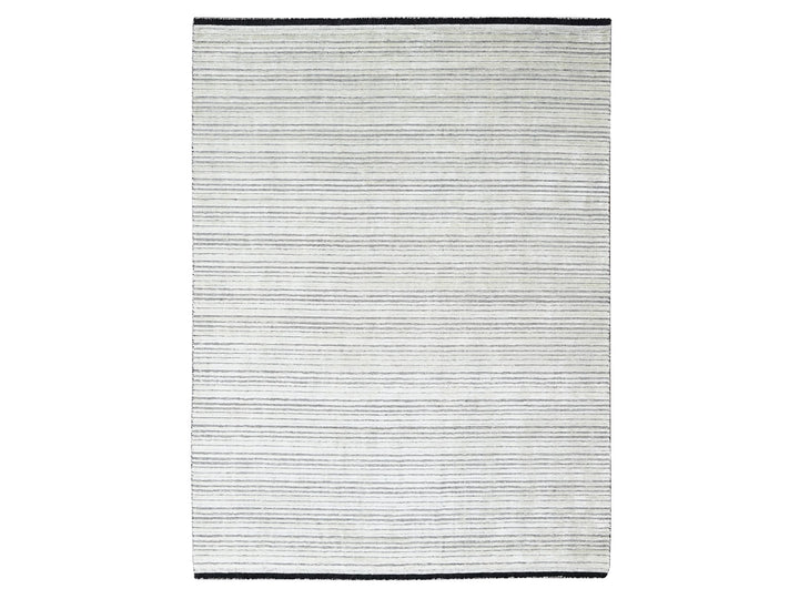 7'10" x 10'0" New Hand Loomed Ivory Wool and Plant based Silk Rectangle Oriental Rug - MOA10284334