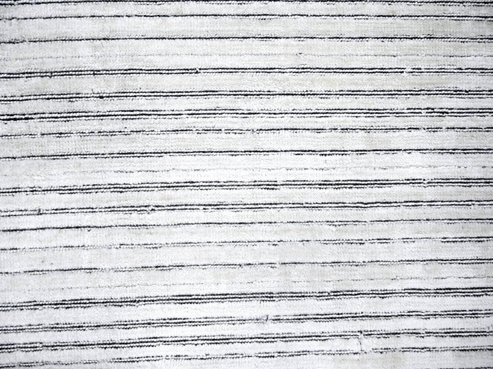 8'0" x 10'0" New Hand Loomed Ivory Wool and Plant based Silk Rectangle Oriental Rug - MOA10284349