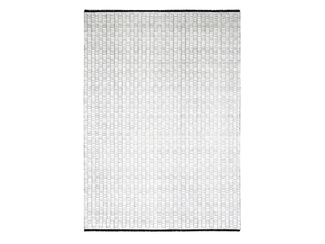 9'0" x 12'1" New Hand Loomed Ivory Wool and Plant based Silk Rectangle Oriental Rug - MOA10284412