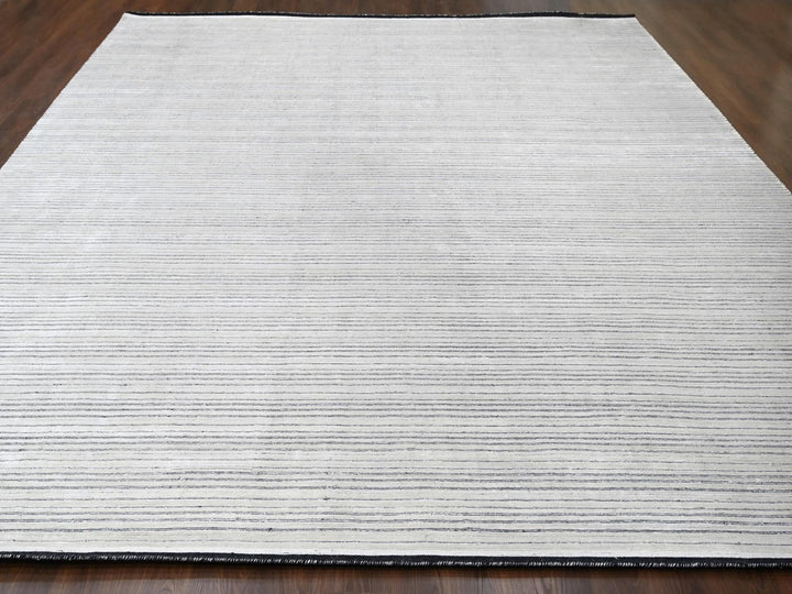 14'0" x 16'0" New Hand Loomed Ivory Wool & Silk Rectangle Oriental Rug - MOA10284456