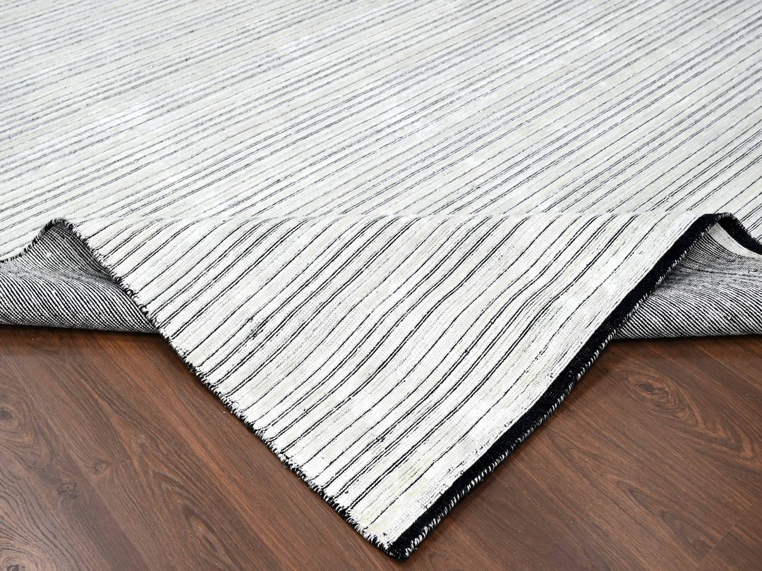 14'0" x 16'0" New Hand Loomed Ivory Wool & Silk Rectangle Oriental Rug - MOA10284456