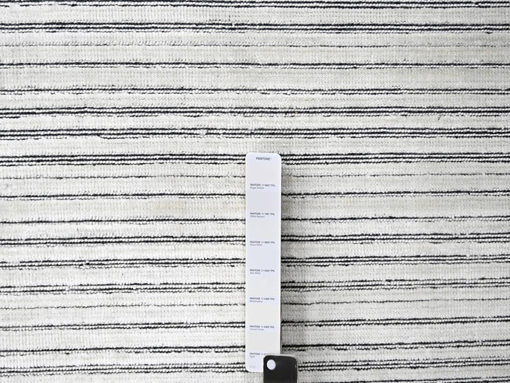 14'0" x 16'0" New Hand Loomed Ivory Wool & Silk Rectangle Oriental Rug - MOA10284456