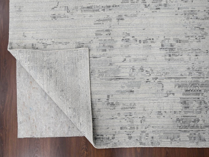 8'11" x 11'11" New Hand Knotted Ivory Wool Rectangle Oriental Rug - MOA10284499