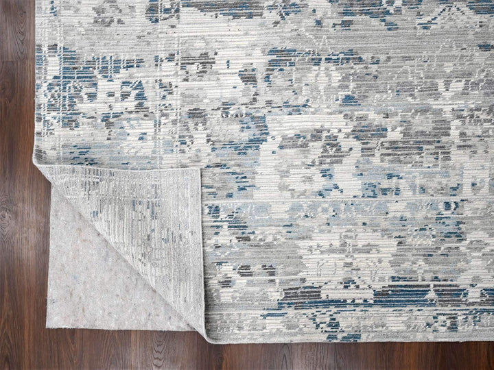 9'3" x 12'0" New Hand Knotted Ivory Wool Rectangle Oriental Rug - MOA10284578