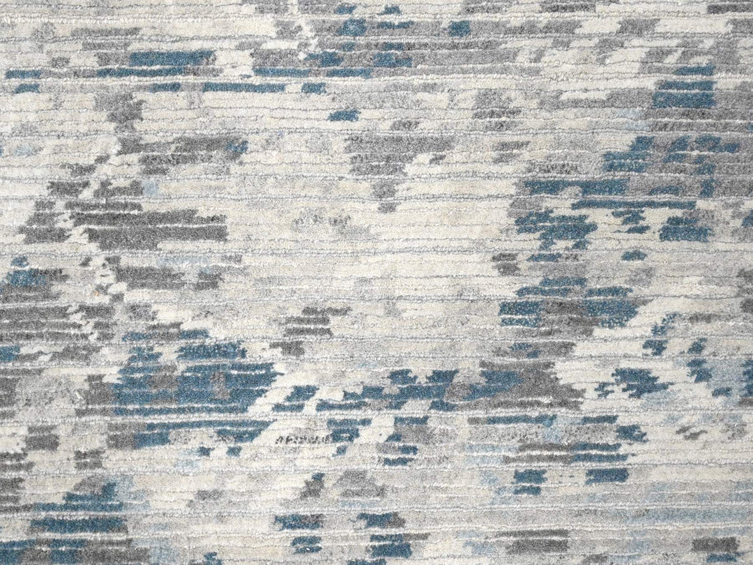 9'3" x 12'0" New Hand Knotted Ivory Wool Rectangle Oriental Rug - MOA10284578