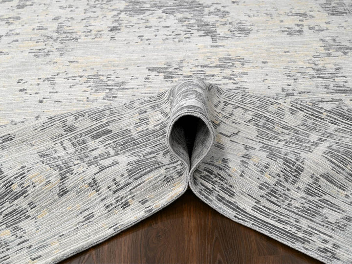 9'0" x 11'10" New Hand Knotted Ivory Wool Rectangle Oriental Rug - MOA10284579