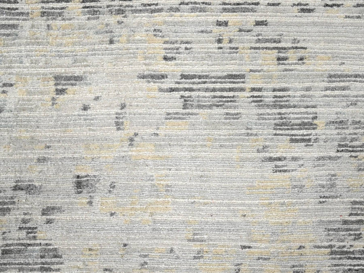 9'0" x 11'10" New Hand Knotted Ivory Wool Rectangle Oriental Rug - MOA10284579