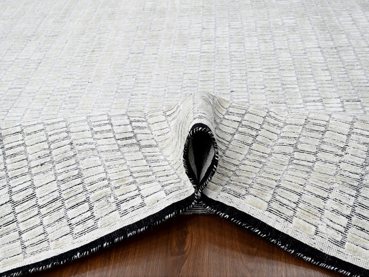 14'2" x 18'0" New Hand Loomed Ivory Wool and Plant based Silk Rectangle Oriental Rug - MOA10284588