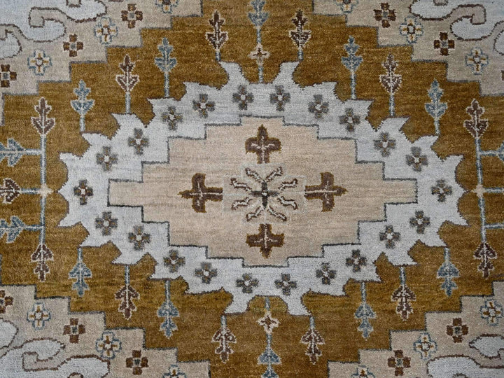 13'11" x 17'10" New Hand Knotted Grey Wool Rectangle Oriental Rug - MOA10284924