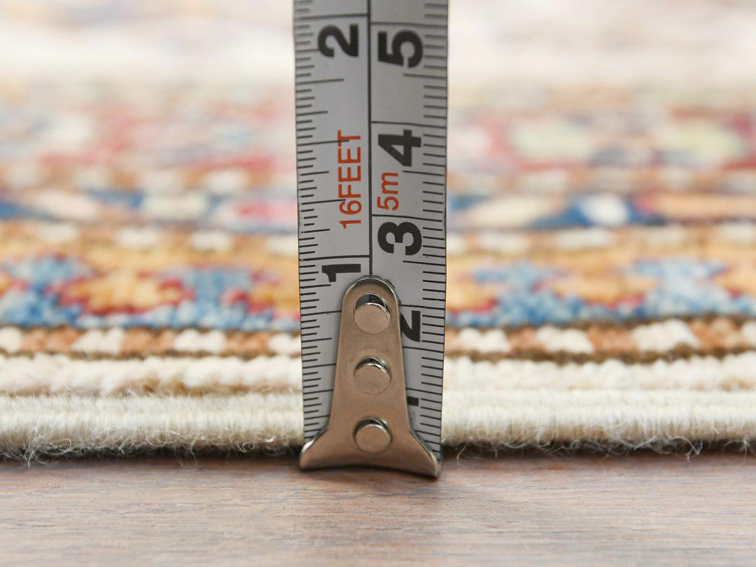 2'9" x 35'8" New Hand Knotted Ivory Wool Runner Oriental Rug - MOA10285291