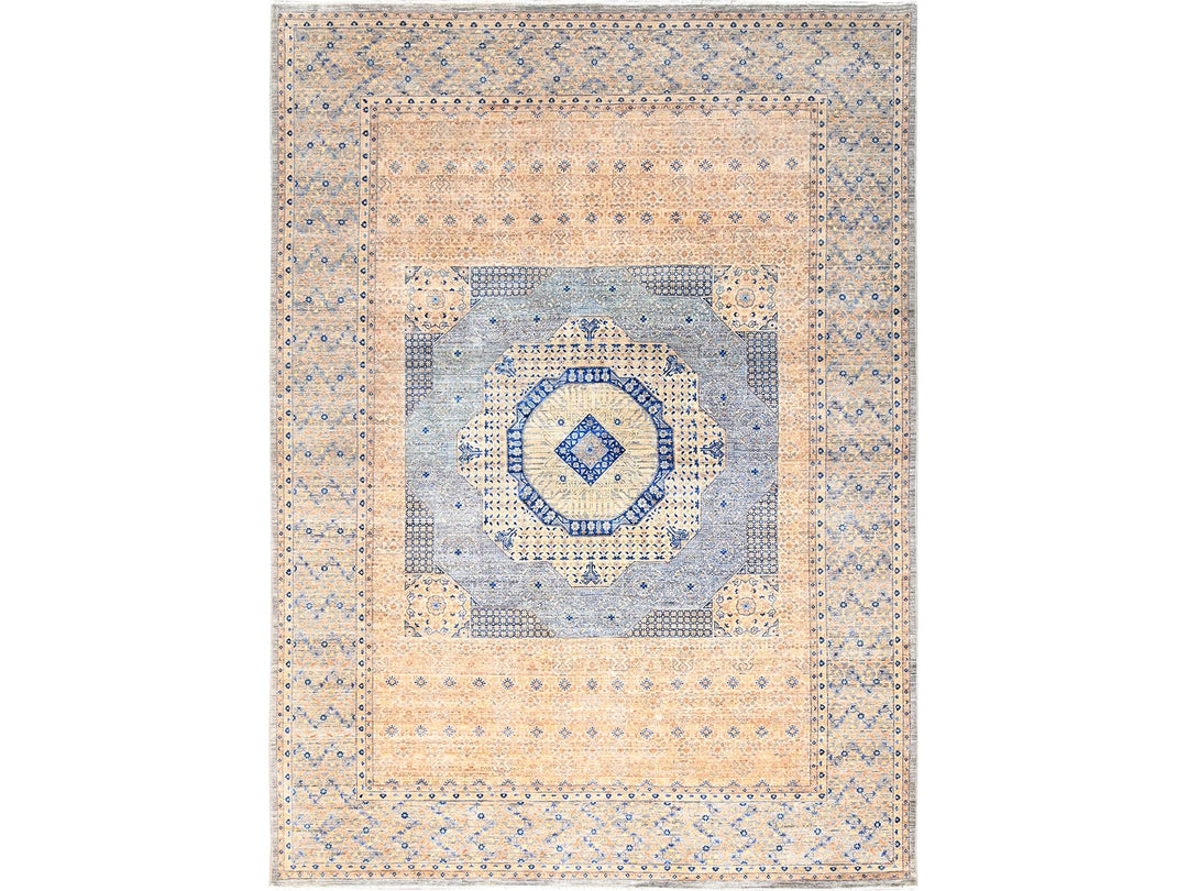 9'10" x 13'10" New Hand Knotted Brown Wool Rectangle Oriental Rug - MOA10285873