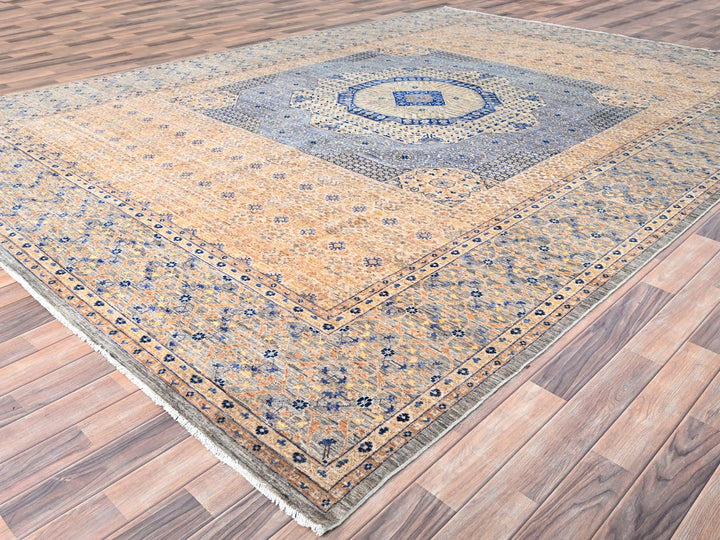 9'10" x 13'10" New Hand Knotted Brown Wool Rectangle Oriental Rug - MOA10285873