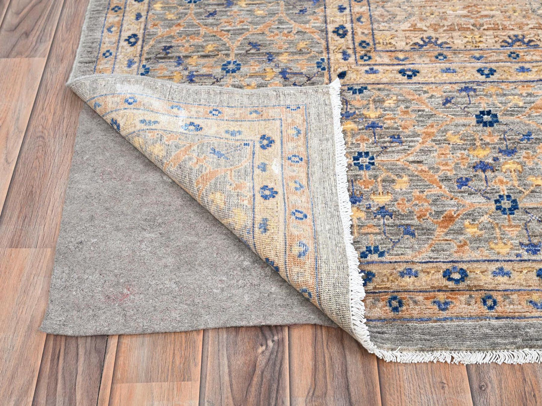 9'10" x 13'10" New Hand Knotted Brown Wool Rectangle Oriental Rug - MOA10285873